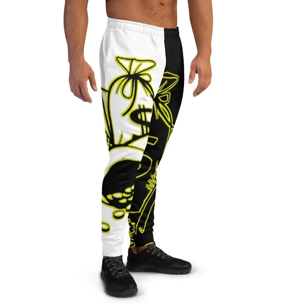 Money Bags Joggers - White & Black