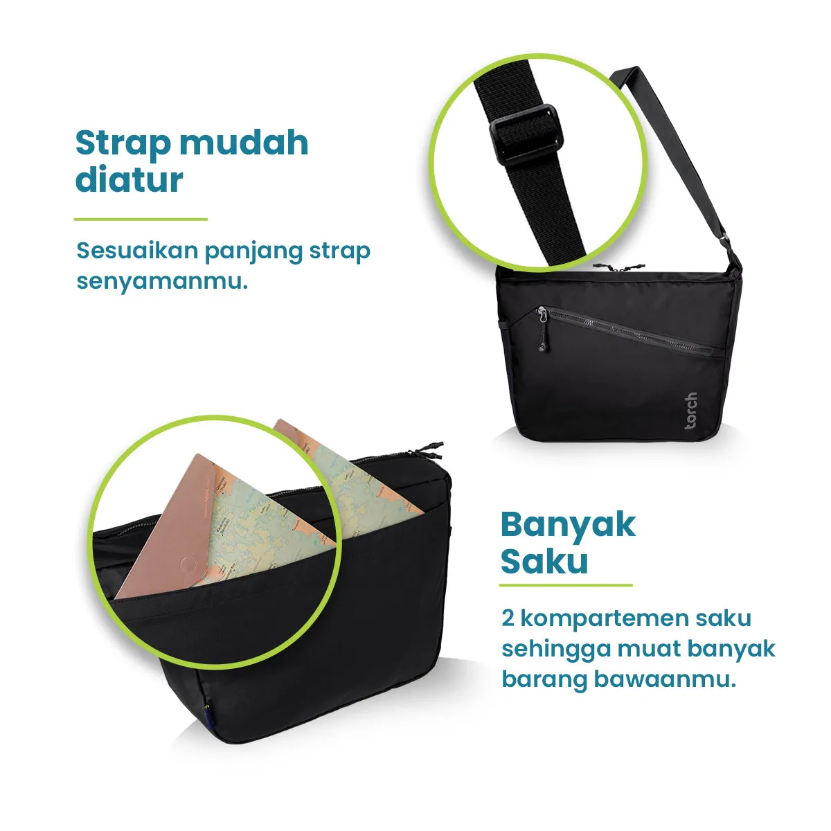 Nasan Tas Selempang office Torch 14L