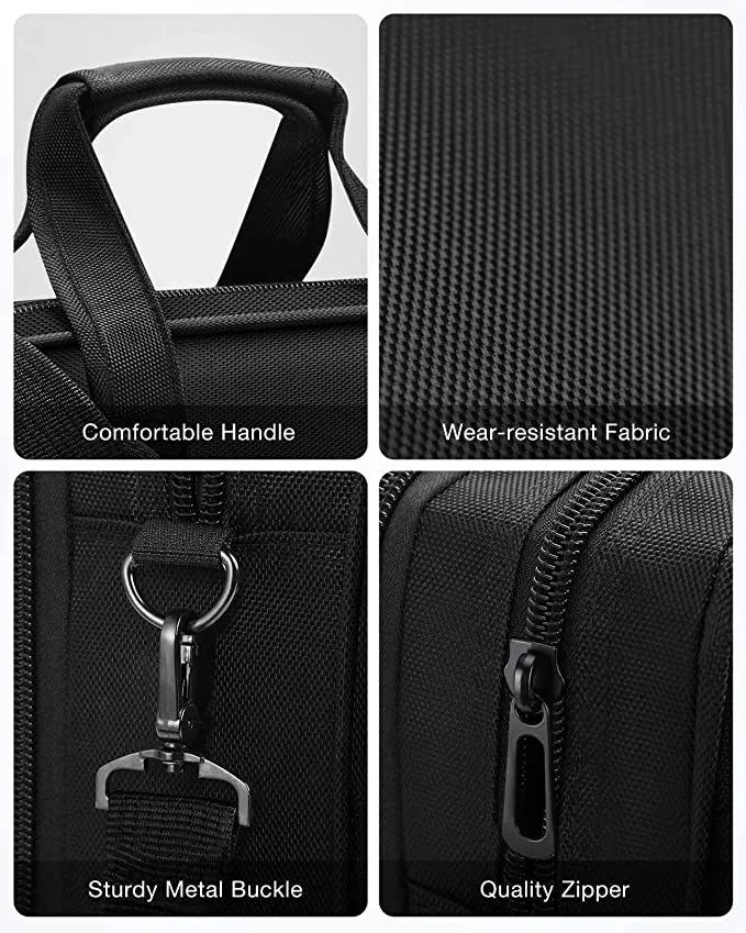 New HOMIEE 17 17.3 Inch Laptop Briefcase, Laptop Case Bag with Organizer, Expandable 3 Way Large Shoulder Bag Duffel Bag for Men/Women, Water Resistant Messenger Bag for Travel/Business/School