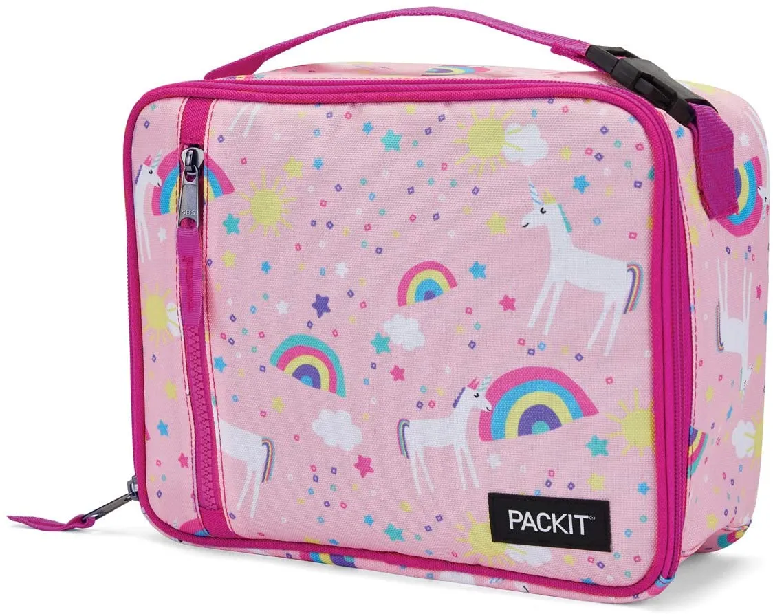 New PackIt Freezable Classic Lunch Box, Unicorn Sky Pink, Retails $36 