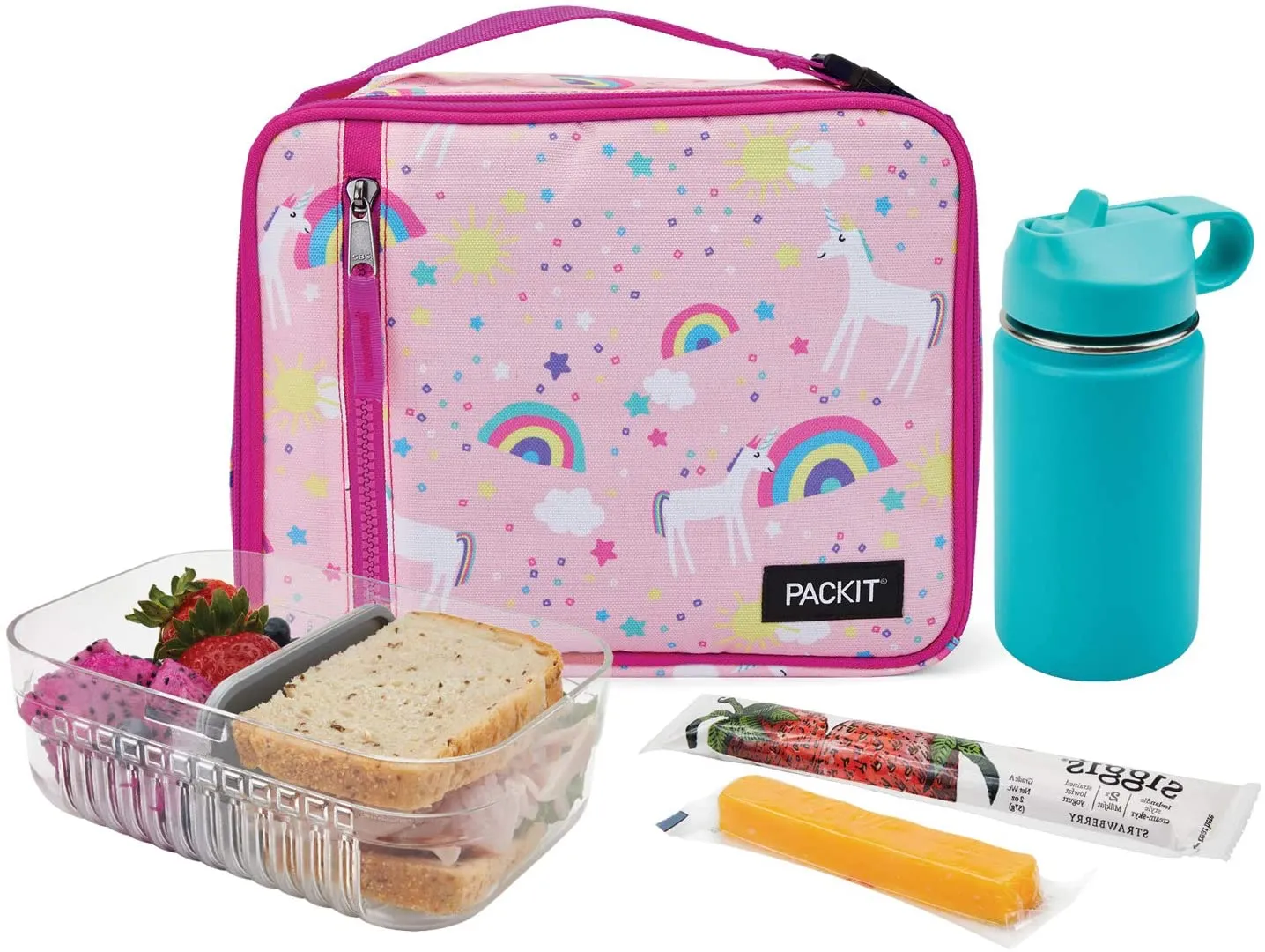 New PackIt Freezable Classic Lunch Box, Unicorn Sky Pink, Retails $36 