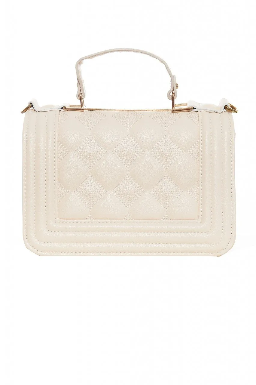 Nude Mini Quilted Handbag