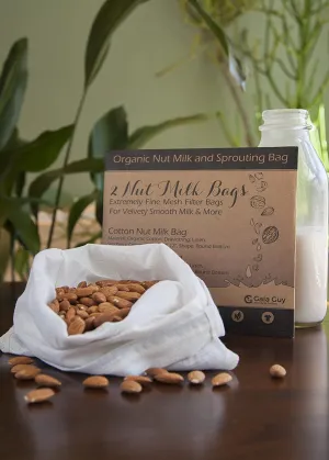 Nut Milk Bags (Organic Hemp   Organic Cotton) 12" x 12"