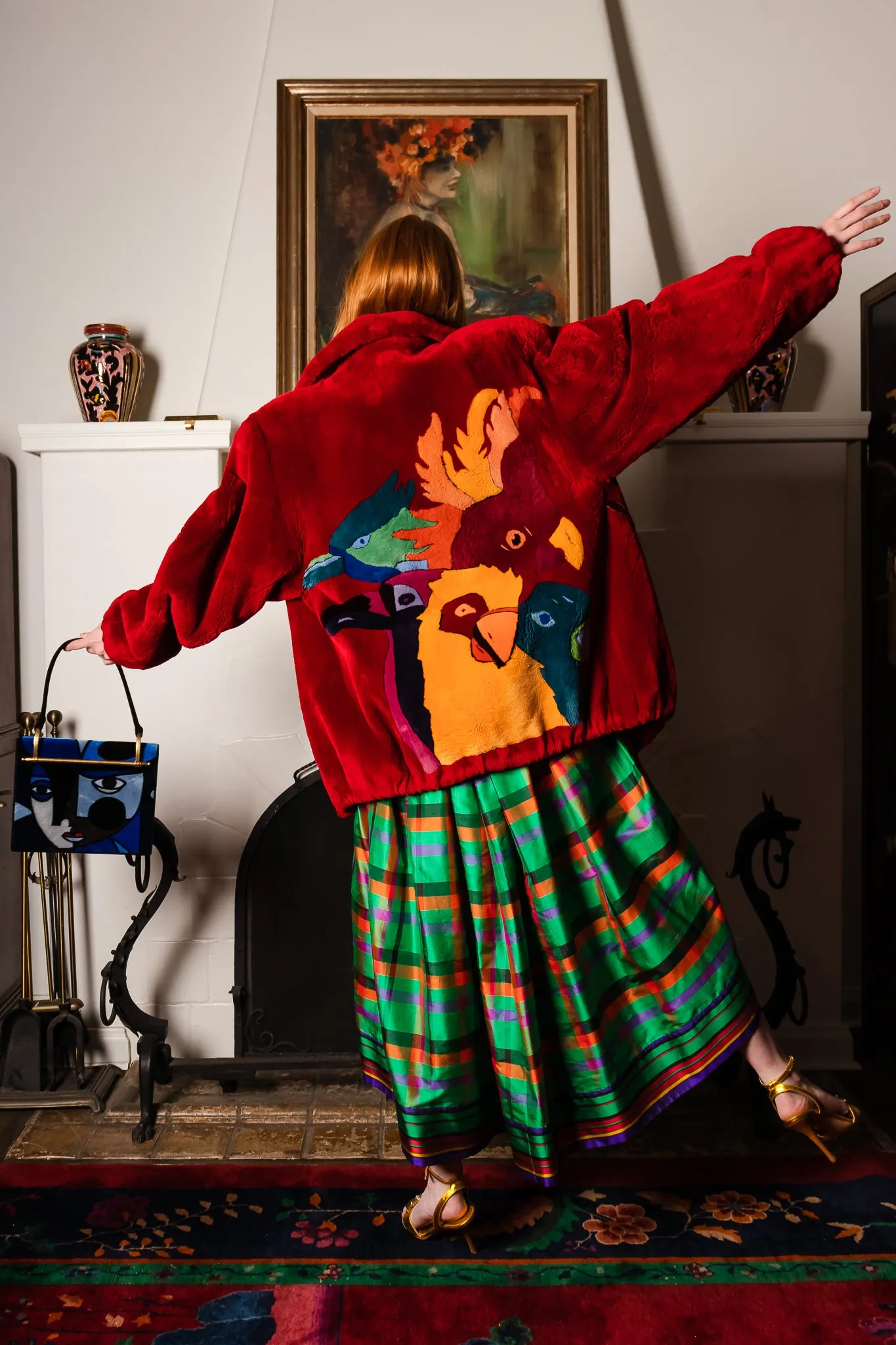 Parrot Pandemonium Fur Coat