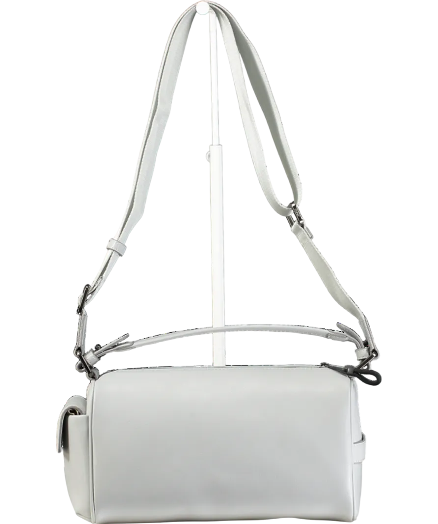 Pedro Grey Leather Messenger Bag One Size