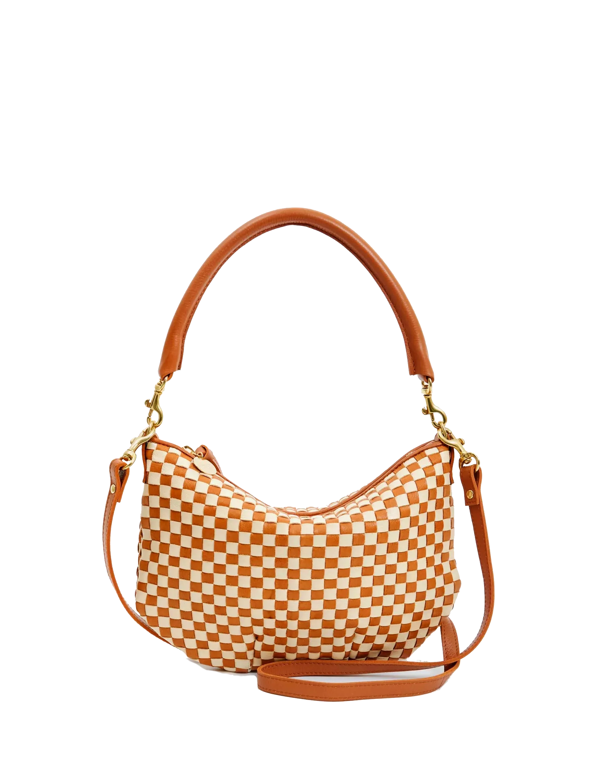 Petit Moyen Bag in Natural & Cream Woven Checker