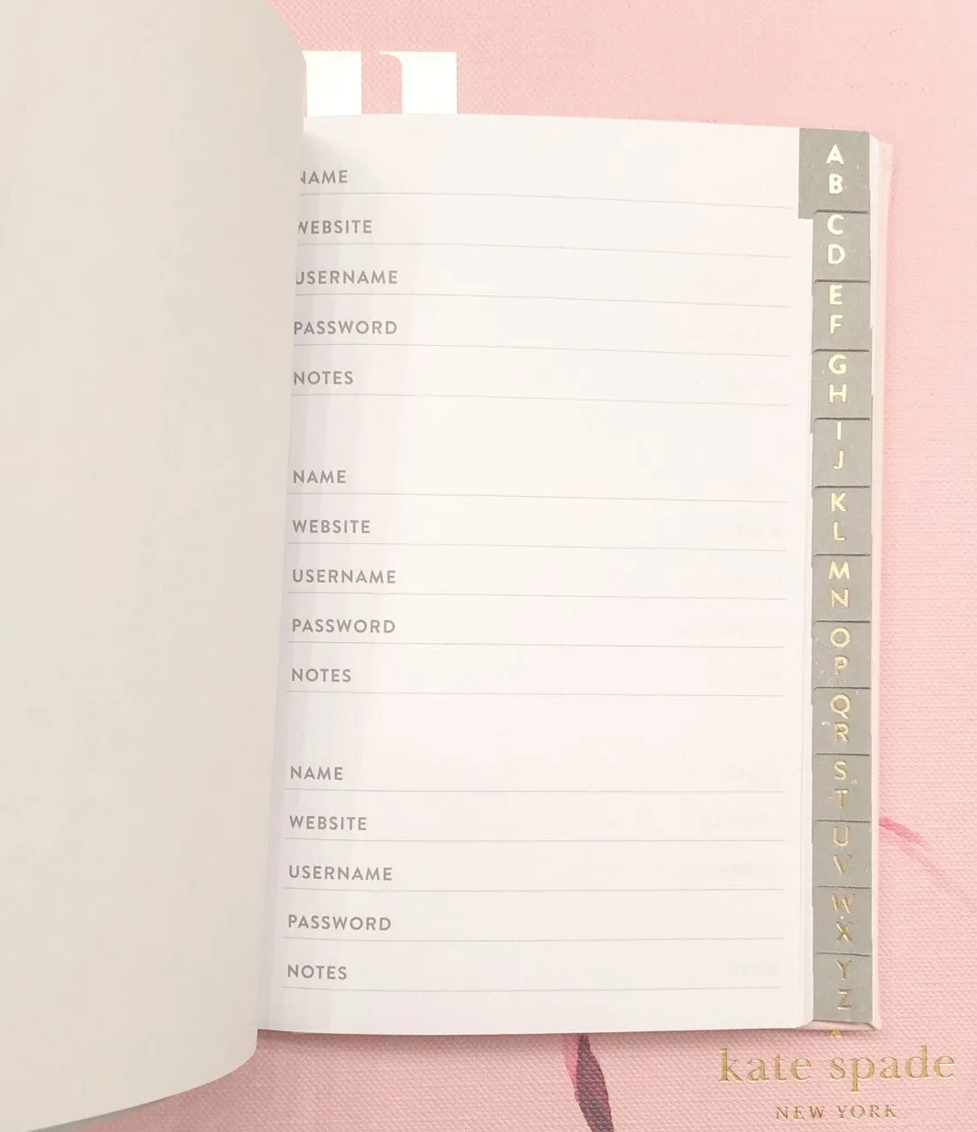 PINK PASSWORD JOURNAL