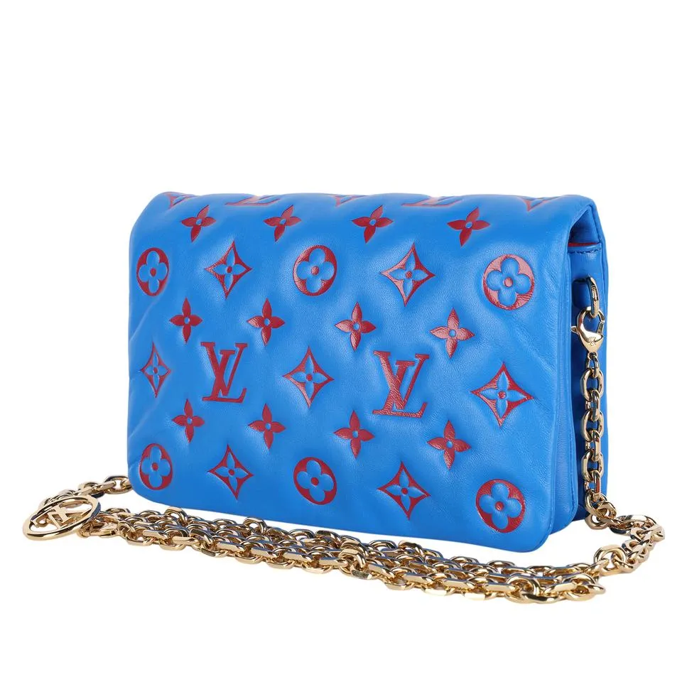 Pochette Coussin Monogram Embossed Puffy Leather