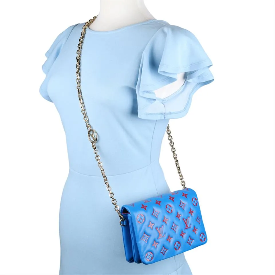 Pochette Coussin Monogram Embossed Puffy Leather