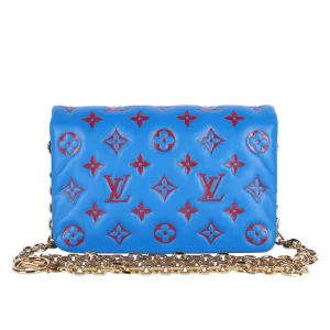 Pochette Coussin Monogram Embossed Puffy Leather