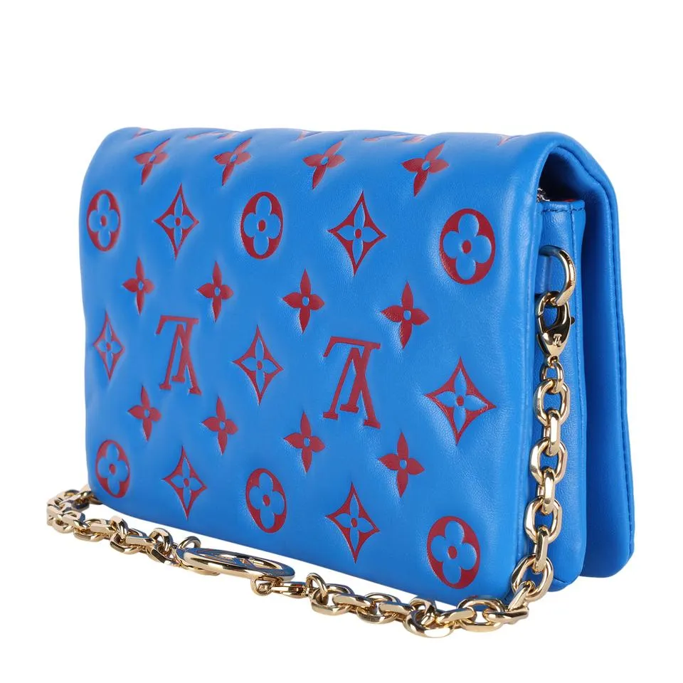Pochette Coussin Monogram Embossed Puffy Leather