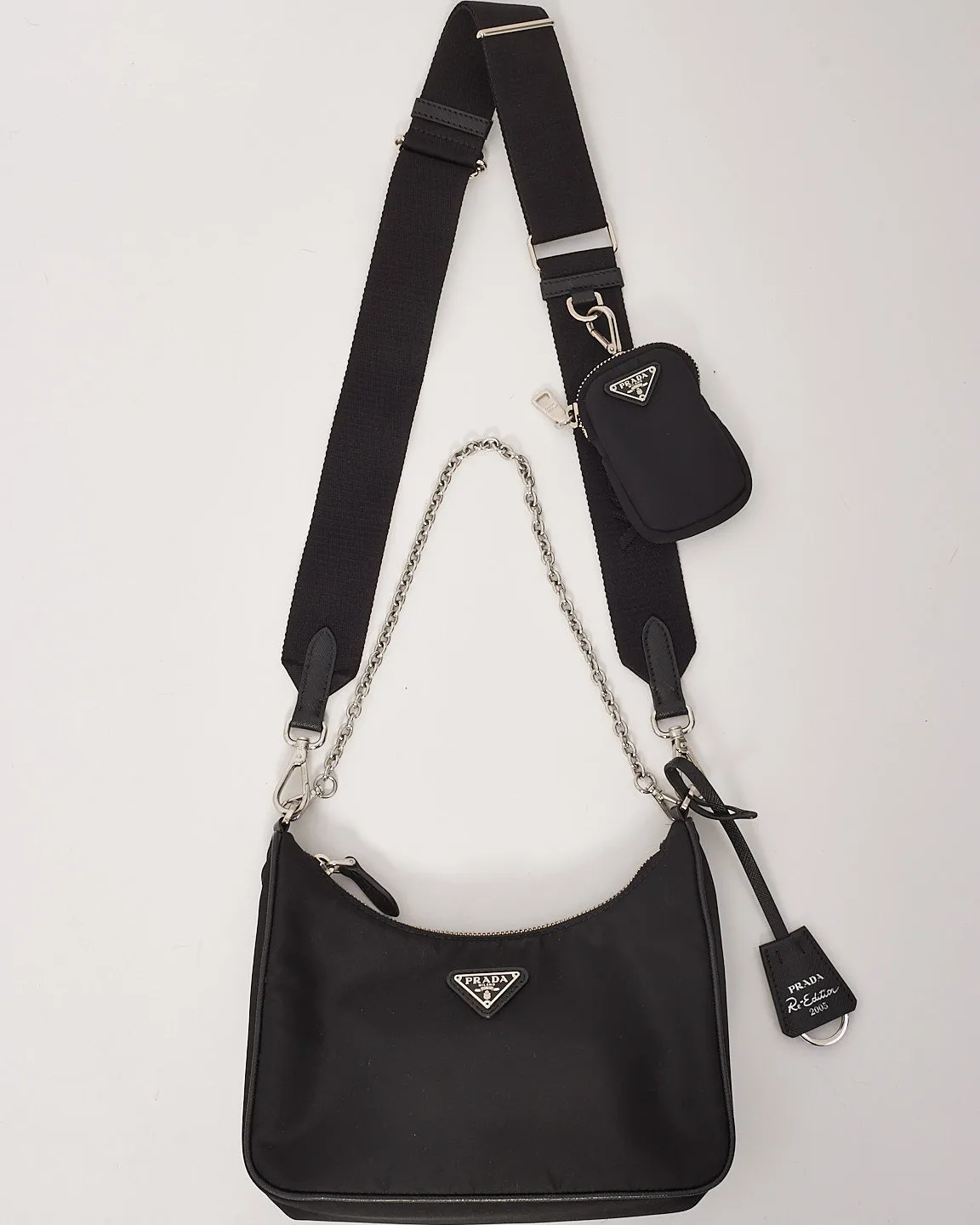 Prada Black Nylon Tessuto 2005 Re-edition Crossbody Bag