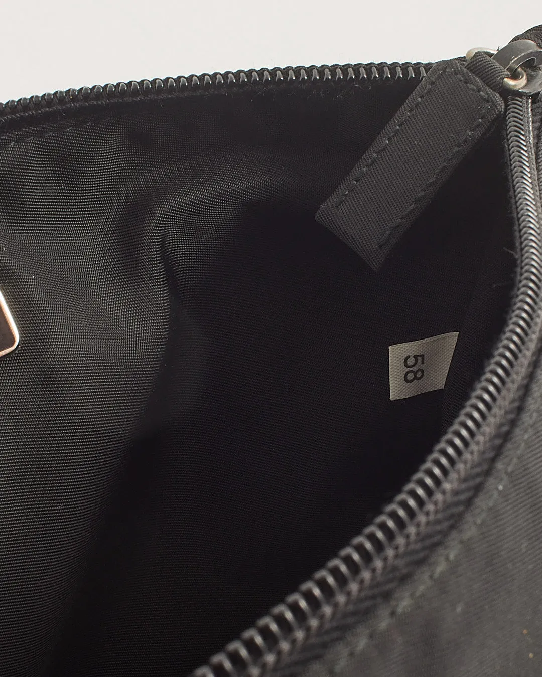 Prada Black Nylon Tessuto Baguette Shoulder Bag