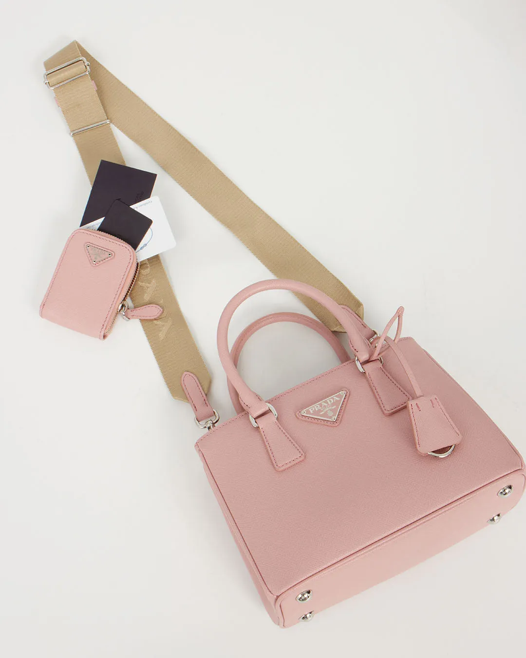 Prada Pink Galleria Saffiano Leather Mini Bag