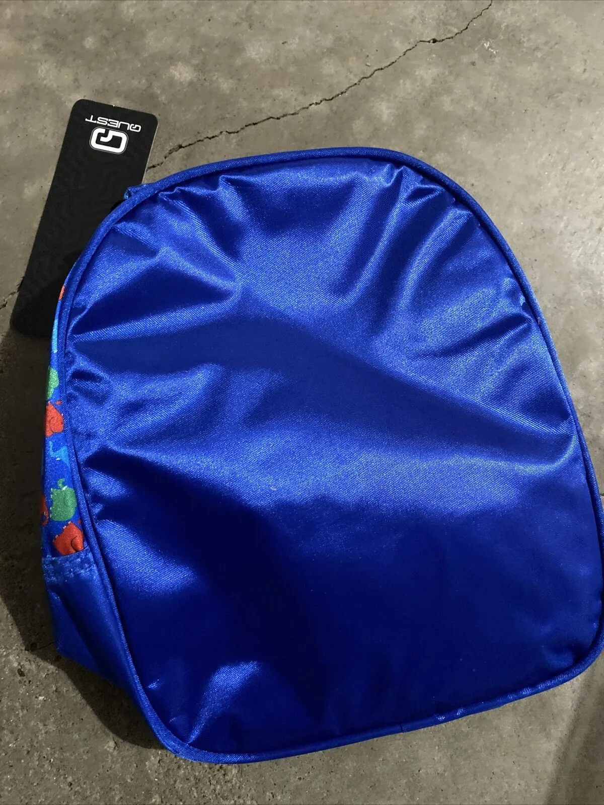 Quest Kids Satin Insulated Lunch Bag Zipper Elephant Design Blue Cooler Boy zoo