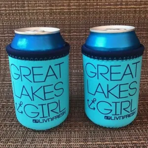 "Great Lakes Girl" Koozie