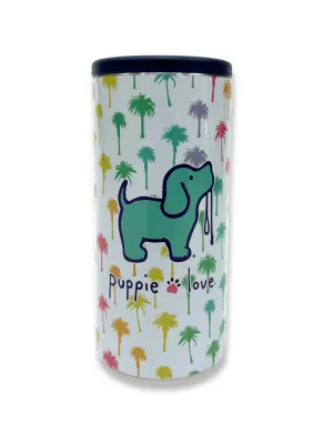 RAINBOW PALM TREES SLIM CAN COOLER