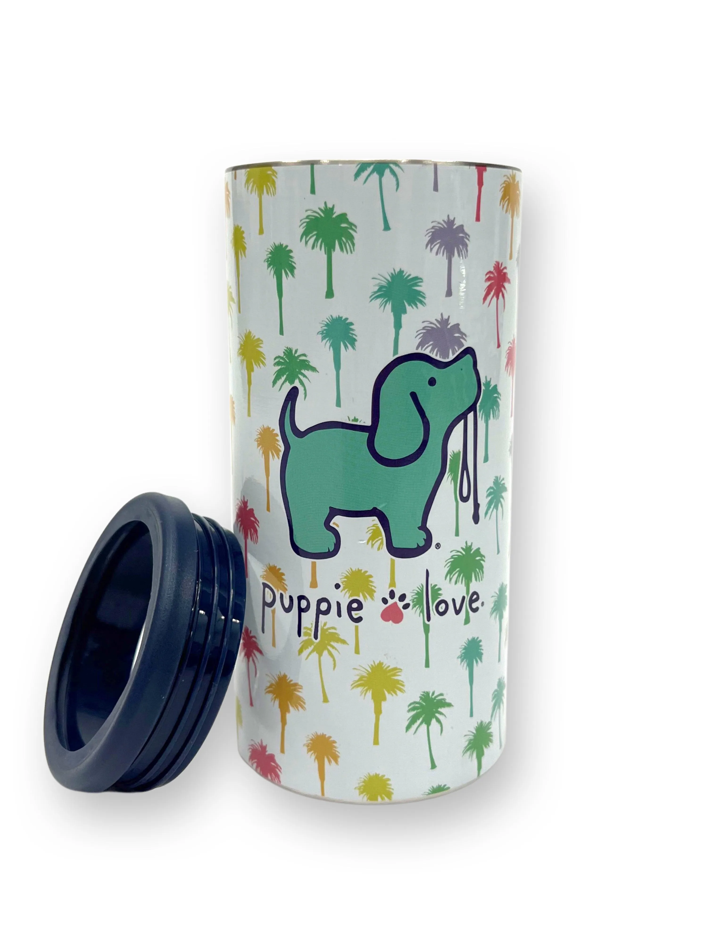 RAINBOW PALM TREES SLIM CAN COOLER
