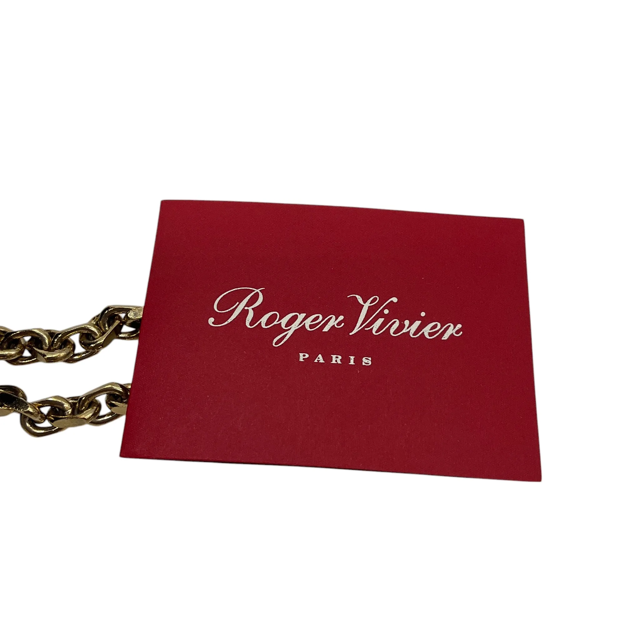 Roger Vivier Black / Gold Chain Strap Quilted Patent Leather Mini Bag