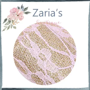 SALE Gold & Pink Lace Floral ~ Faux Leather Craft Fabric Sheets