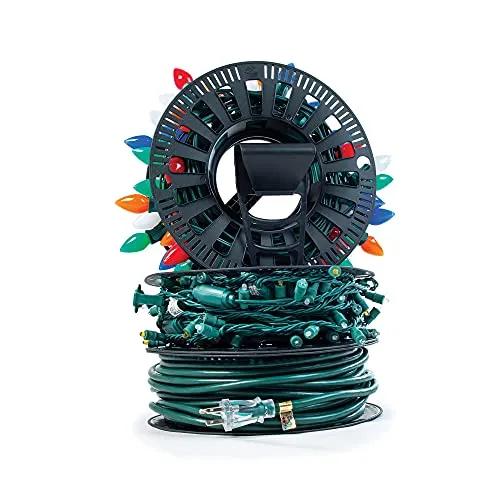Santa's Bags [Wire and Christmas Lighting Storage Bag] - Install N Store Light Storage Reels and Wire Spool - Includes 3 Spools, a Hanging Hook, and a Zipper Bag
