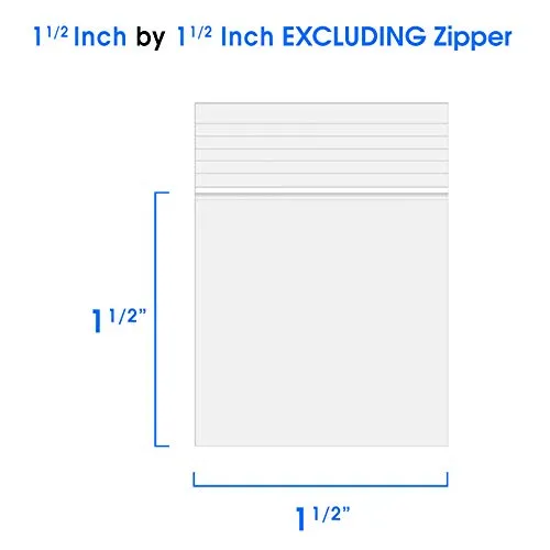 Spartan Industrial - 1.5” X 1.5” (200/1000 Pack) 2 Mil Clear Re-closable Zip Plastic Poly Bags with Resealable Lock Seal Zipper