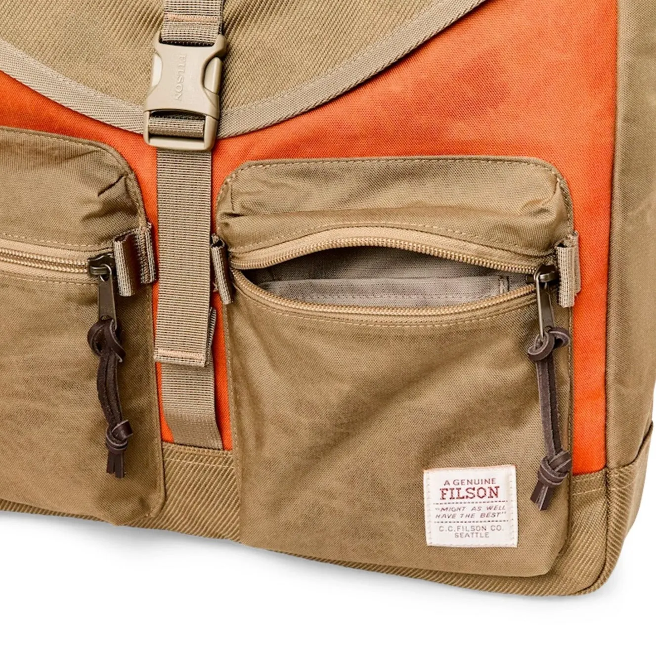 Surveyor Messenger Bag | Dark Tan/Flame