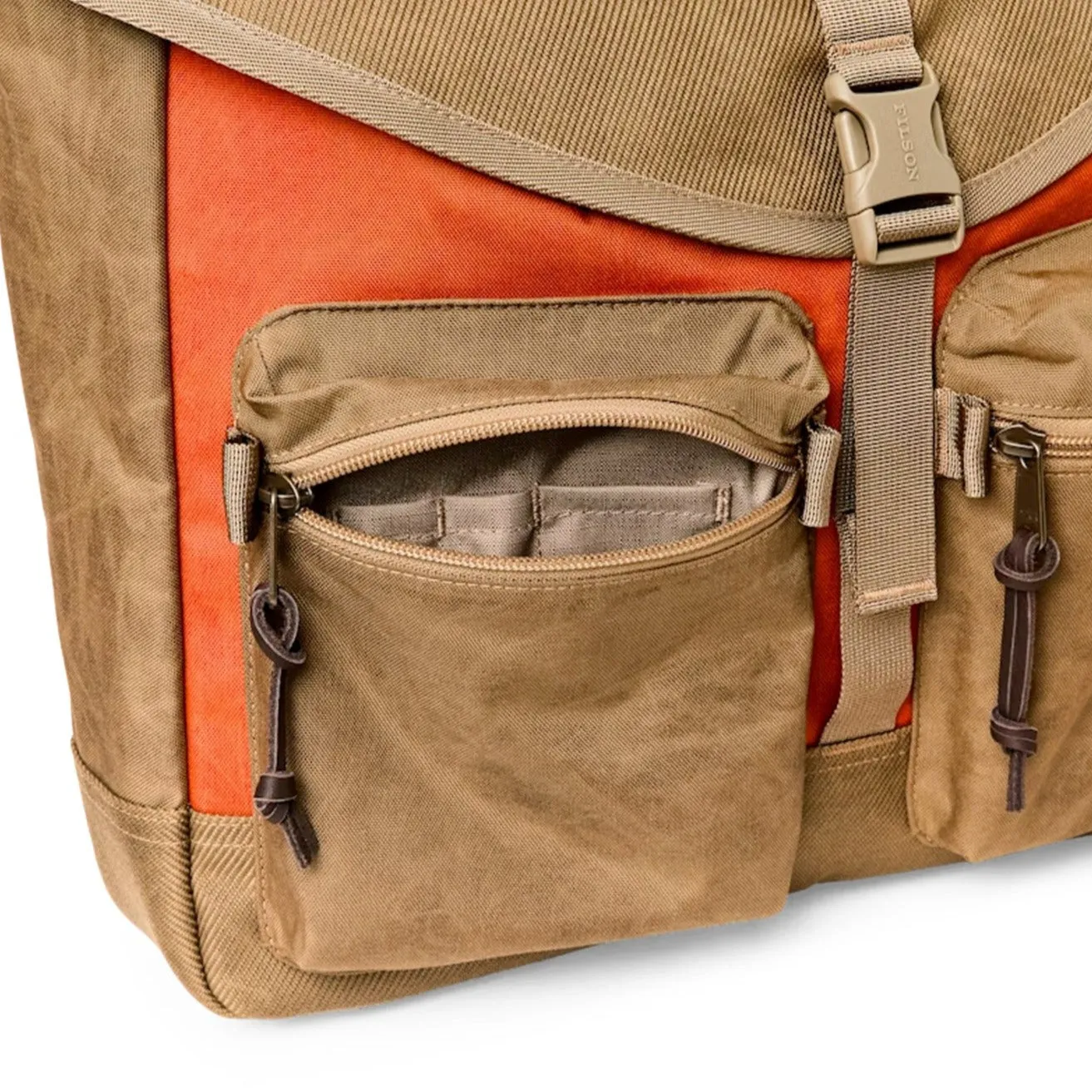 Surveyor Messenger Bag | Dark Tan/Flame