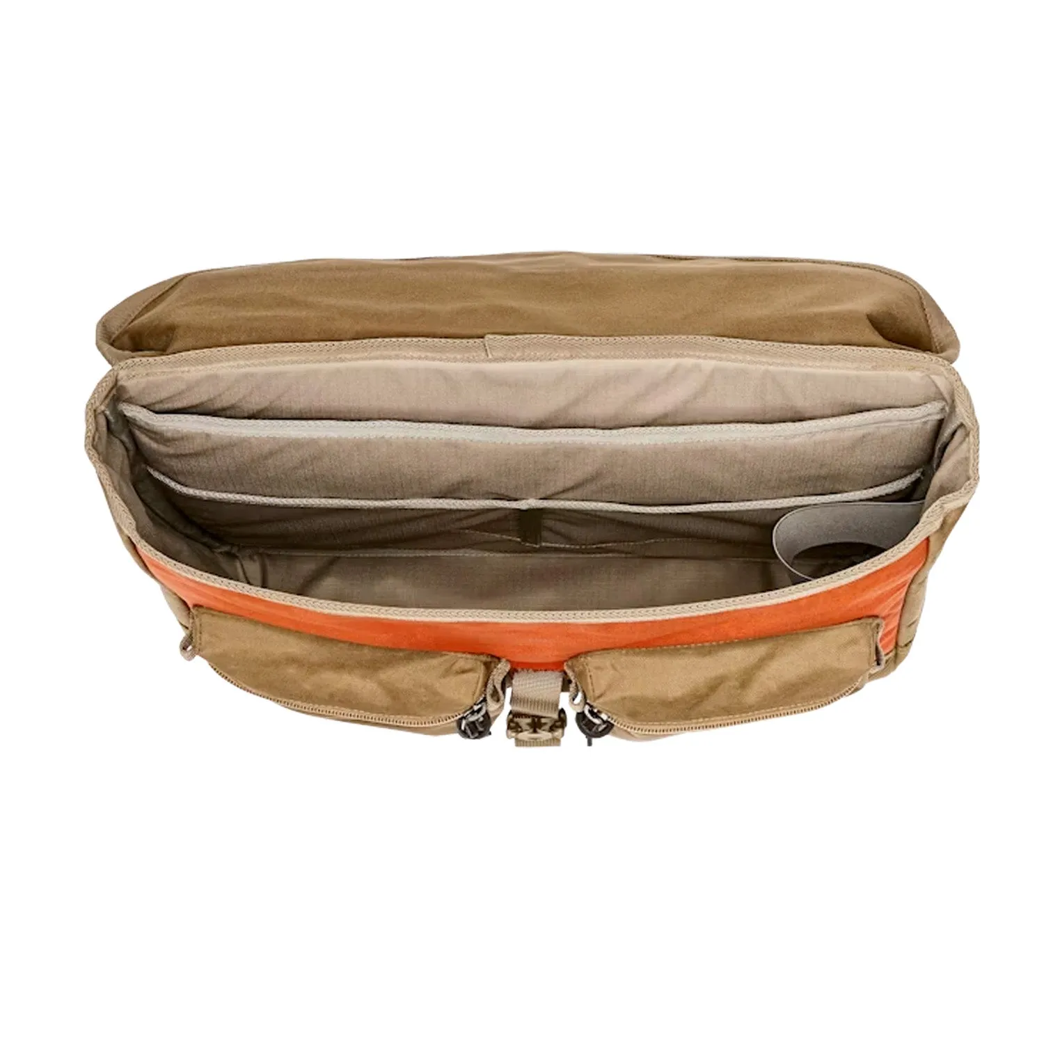 Surveyor Messenger Bag | Dark Tan/Flame
