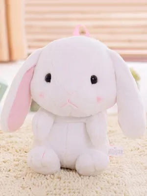 Sweet Lolita Backpack Faux Fur Cute Bunny Plush White Shoulder Bag