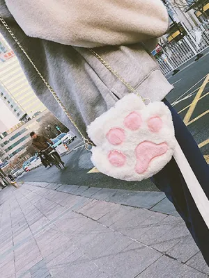 Sweet Lolita Chain Bag Faux Fur Bear Paw Lolita Shoulder Bag