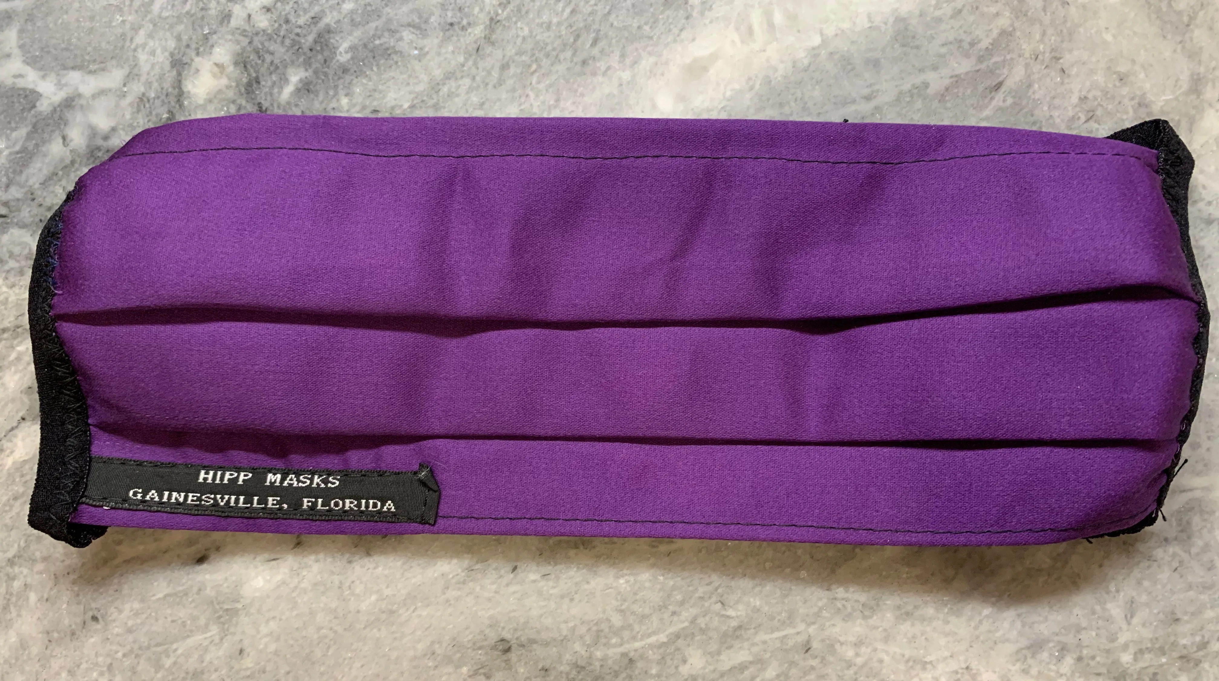The Gainesville High Hurricane 2: Purple Sateen Cotton with White or Black Foldover Elastic for Ears