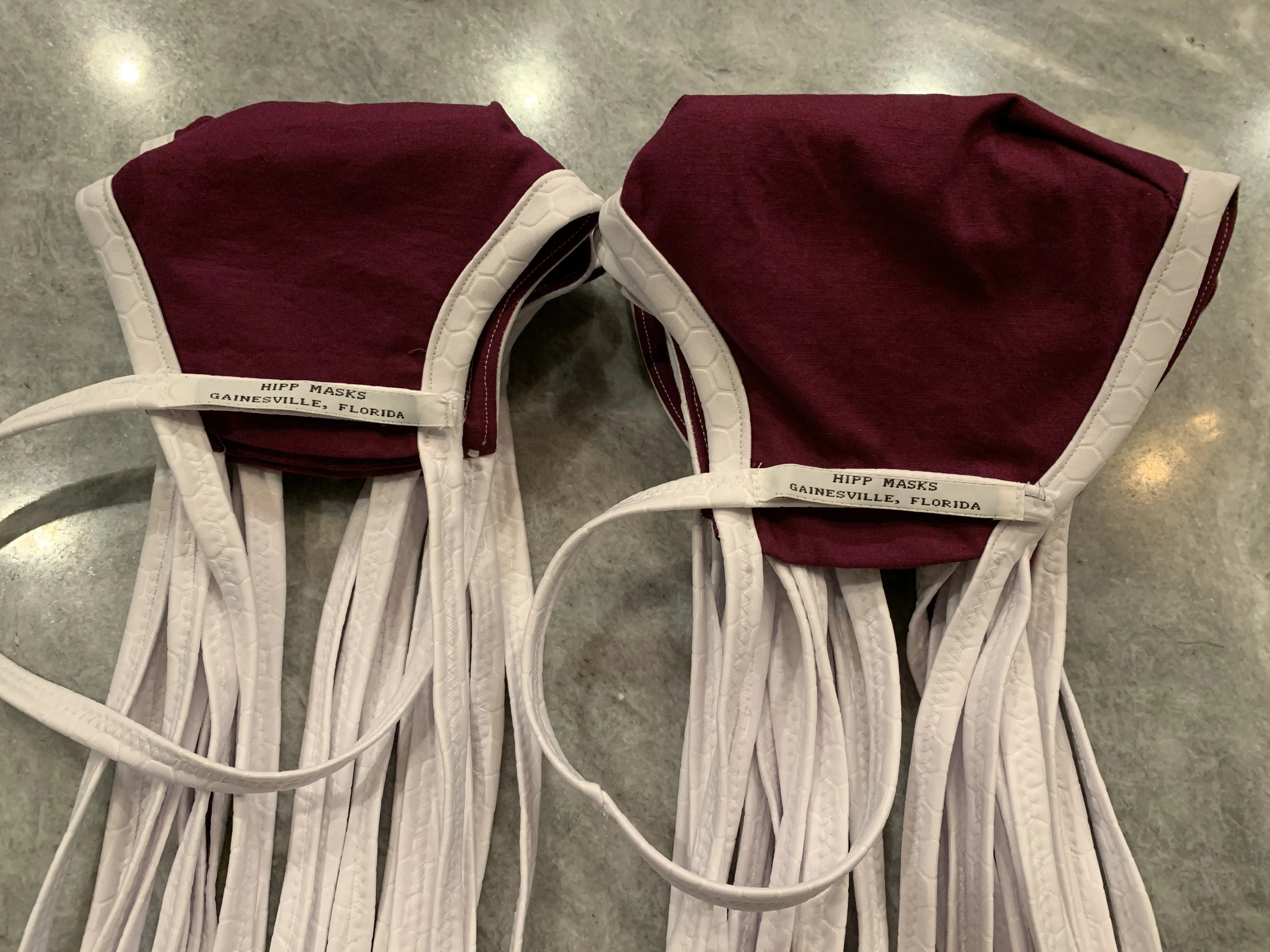 The Gainesville High Hurricane: Purple Cotton with White Stretch Hexagon Ties