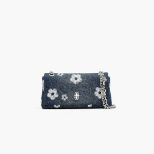 The Sequin Daisy Denim Dual Chain Mini Bag