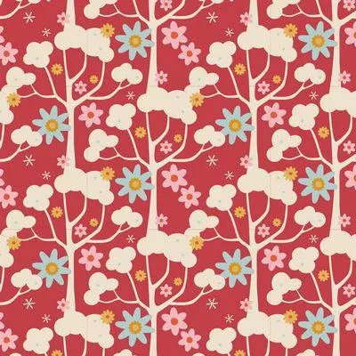 Tilda Fabrics : Jubilee : Wildgarden Red