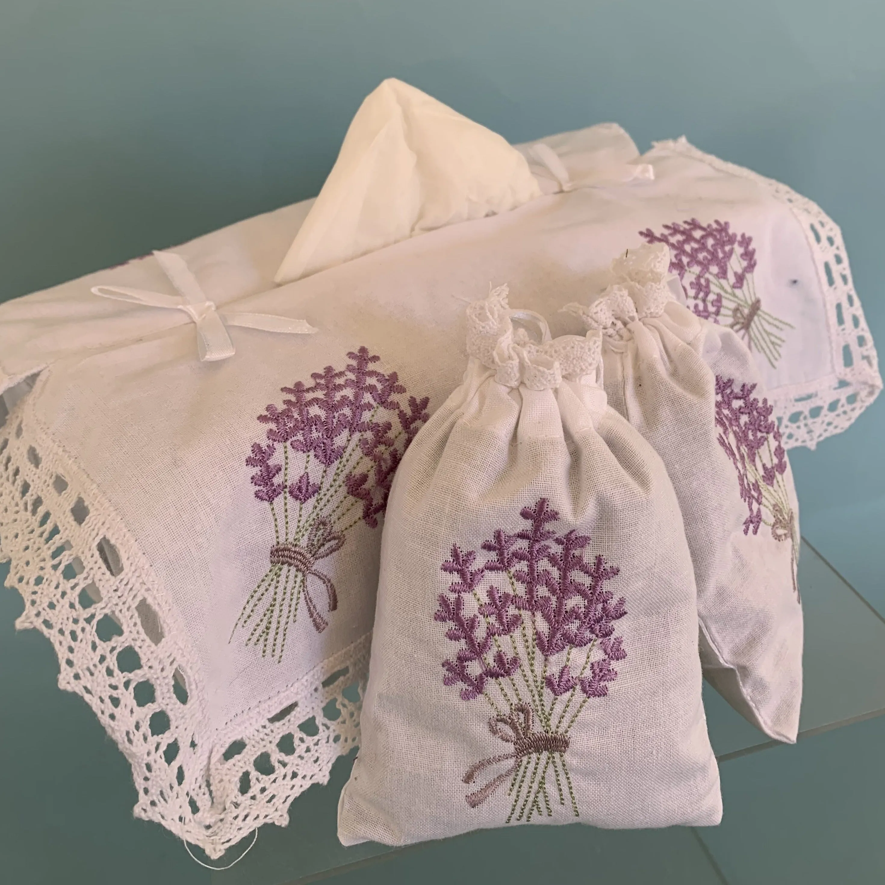 Tissue Box Cover & Lavender Bags