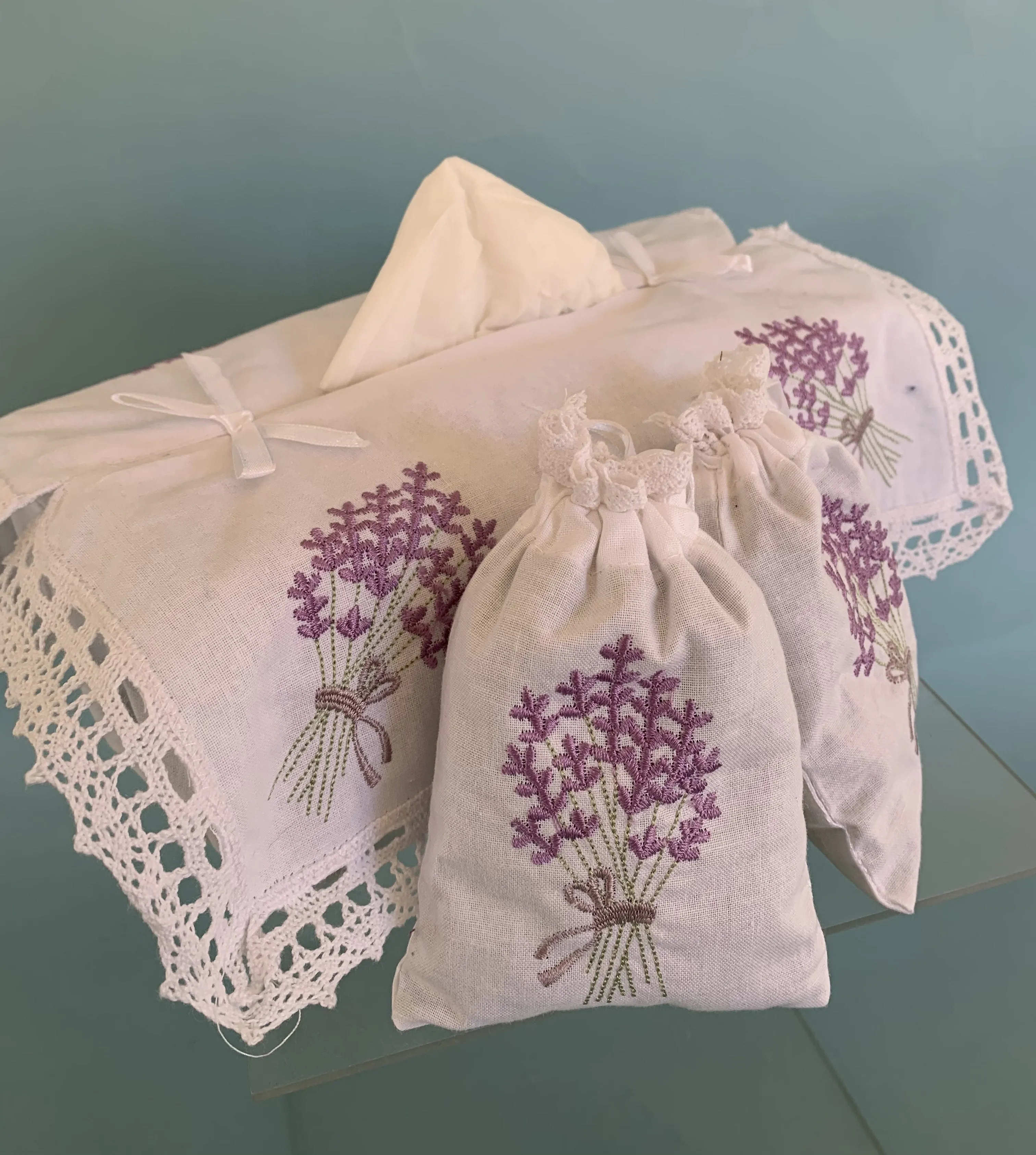 Tissue Box Cover & Lavender Bags