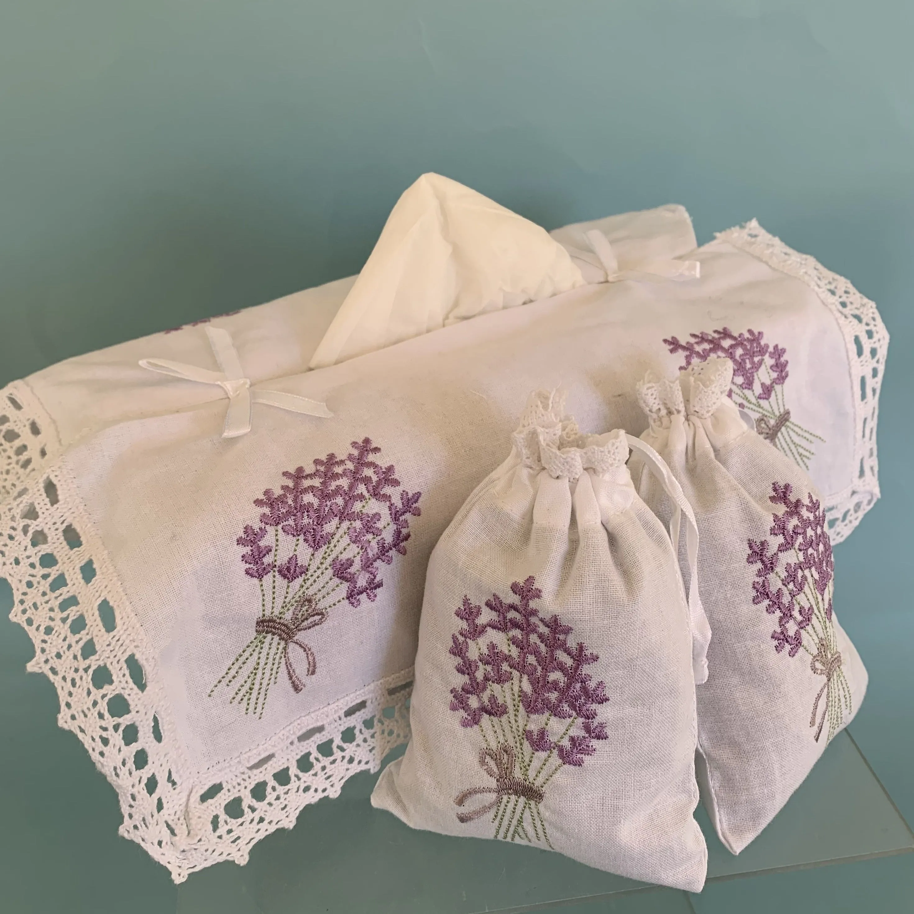 Tissue Box Cover & Lavender Bags