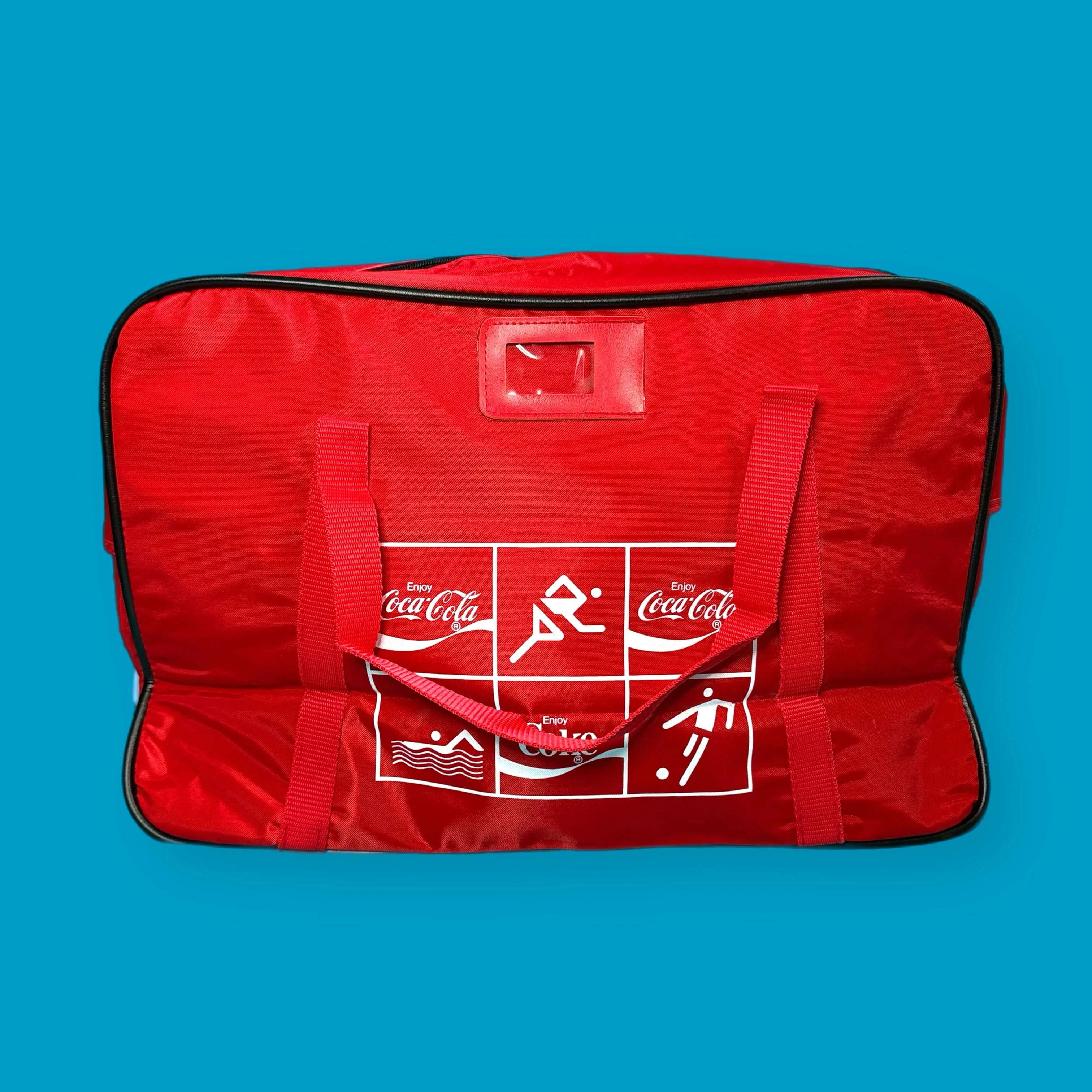 Upcycled Coca Cola Bicycle Pannier tote bag red black