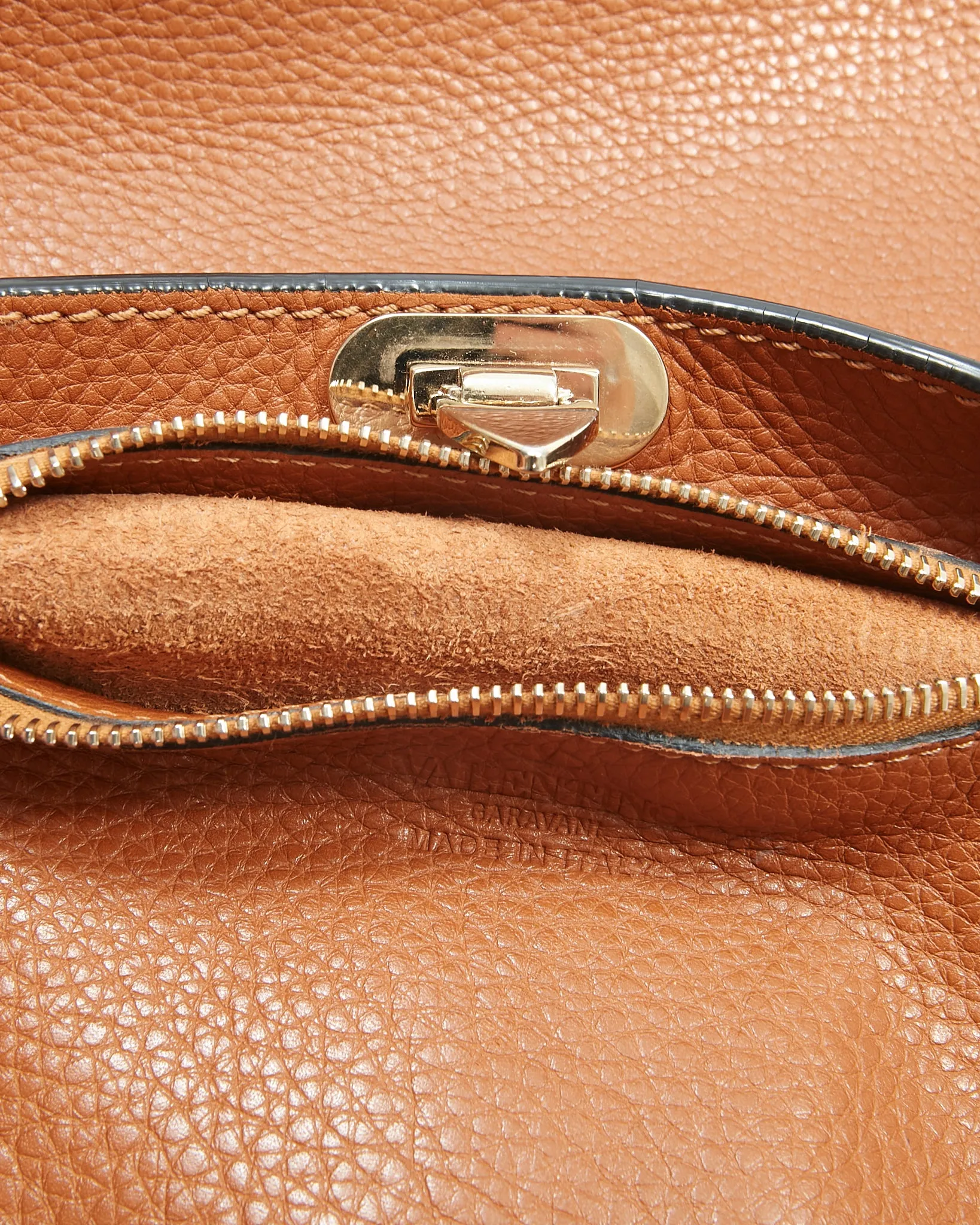 Valentino Tan Grained Leather Rockstud Messenger Bag