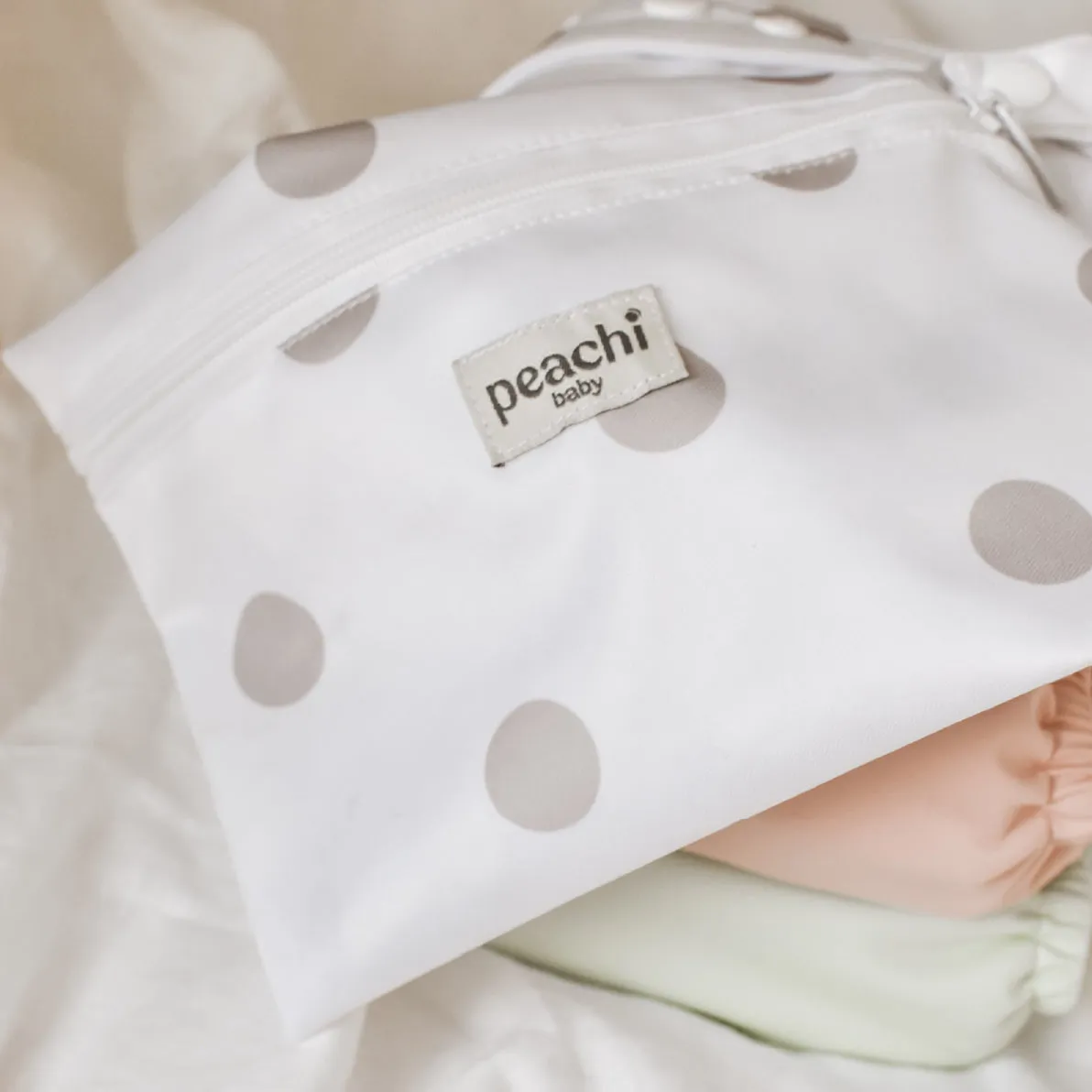 White Fog Polka Mini Wet Bag