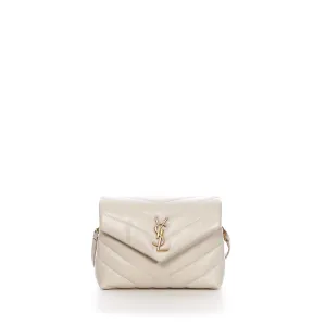 White Loulou Toy Strap Bag - Mini, Quilted Y Leather, YSL Cassandre