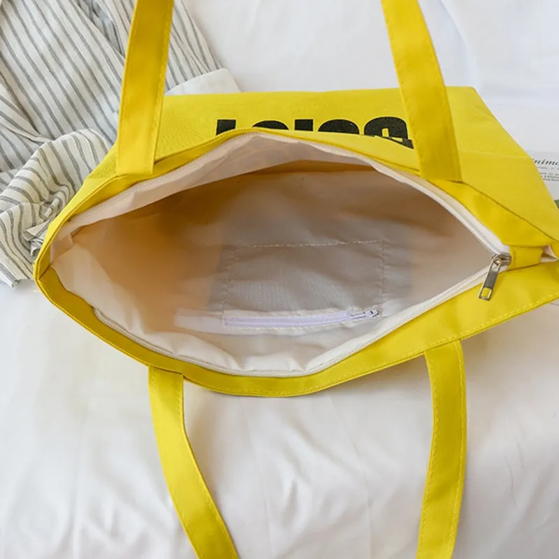 Women's Travel Bag Large-Capacity Letter Printing Nylon Tote Bag