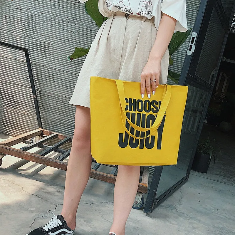 Women's Travel Bag Large-Capacity Letter Printing Nylon Tote Bag