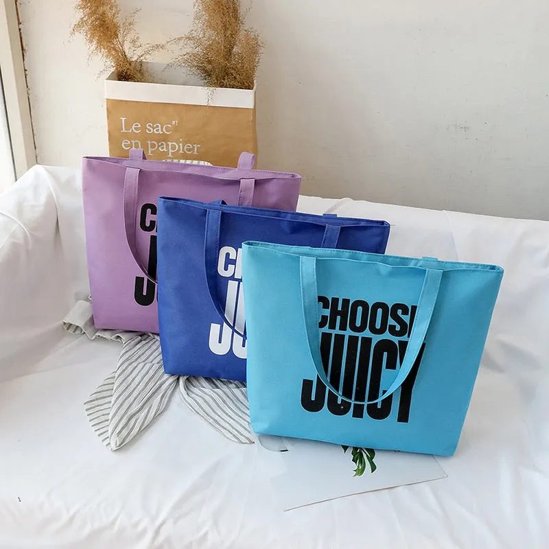 Women's Travel Bag Large-Capacity Letter Printing Nylon Tote Bag