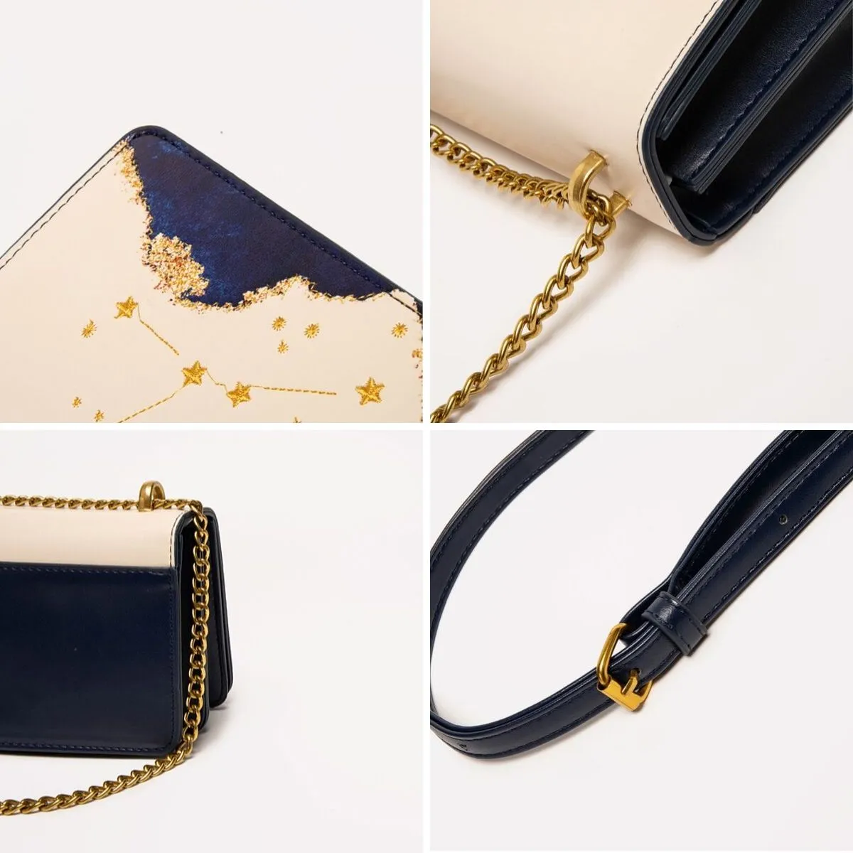 Zodiac Pisces Embroidery Crossbody Bag